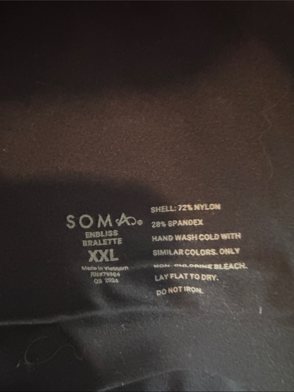 SOMA Seamless Navy V‑Neck Bralettes~set of 2 EUC XXL - Picture 3 of 7